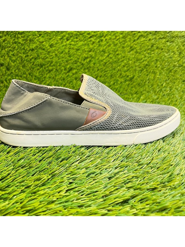 Olukai Pehuea Womens Size 7.5 Green White Casual Walking Slip-On Shoes Sneakers